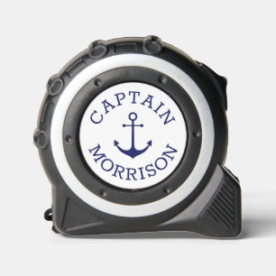 Nautischer blauer Ankername für Monogramm Maßband