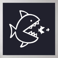 nautischer FISH mit Zähnen |