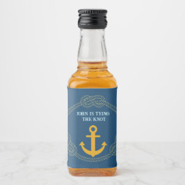 Nautischer Junggesellenabschied Alkoholflaschenetikett