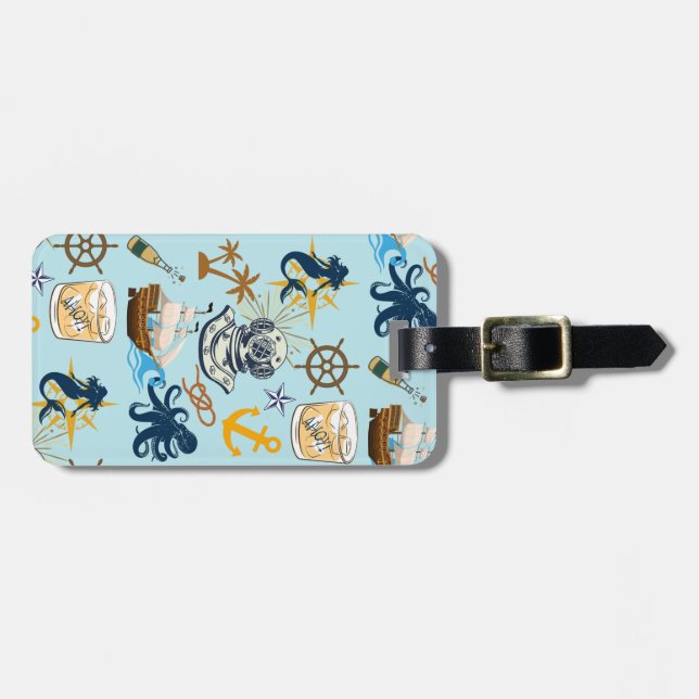 Nautischer Junggesellenabschied Gepäckanhänger (Vorderseite horizontal)