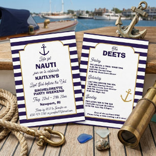 Nautischer Junggesellinnen-Abschieds-Wochenendausf Einladung
