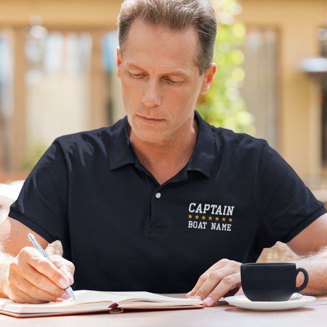 Nautischer Kapitän Ihr Boot Name Blau (Choose from a variety of sizes and colors.)