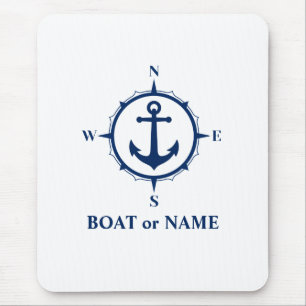 Nautischer Kompass Ankerplatz Ihres Bootes oder Na Mousepad