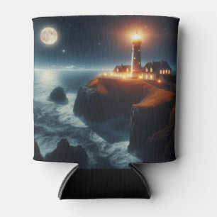 Nautischer/Küstensignal-Leuchtturm bei Nacht mit M Dosenkühler
