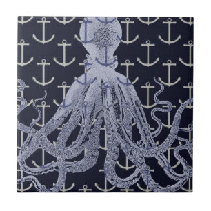 Nautischer Oktopus Fliese