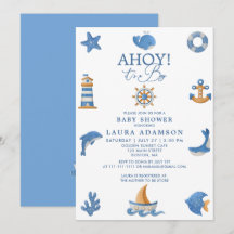 Nautischer Ozean Segler Ahoy Es ist ein Junge Baby