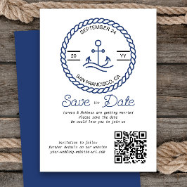 Nautischer QR-Code beim Hochfahren der Datumskarte Save The Date