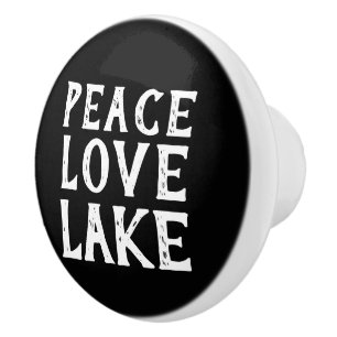 nautischer Spaß PEACE - LIEBE - SEE Keramikknauf