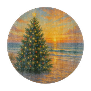 Nautischer/Strand-Weihnachtsbaum-Strand Schneidebrett