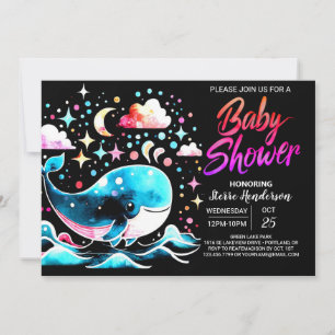 Nautischer Wal unter der Sea Girl Baby Dusche Einladung
