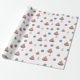 Nautisches Abenteuerpapier Geschenkpapier