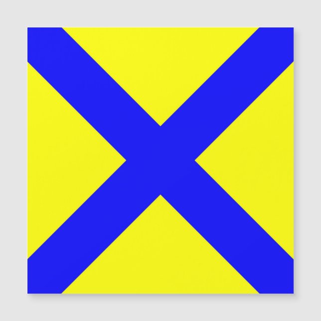 nautisches Alphabet Nummer fünf Zeichen Magnetkarte (Vorderseite)