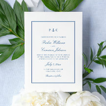 Nautisches Anker-Monogramm Navy Blau Hochzeit