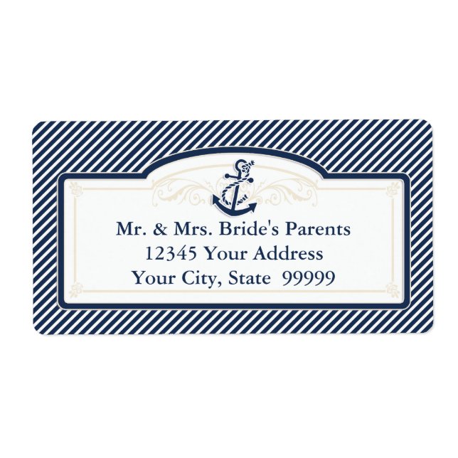 Nautisches Ankerboot Diagonal Streifen wirbeln Mod (Vorne)