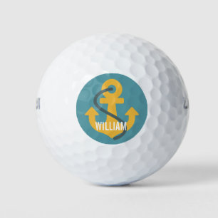Nautisches Ankerdesign, Personalisierte Golfbälle
