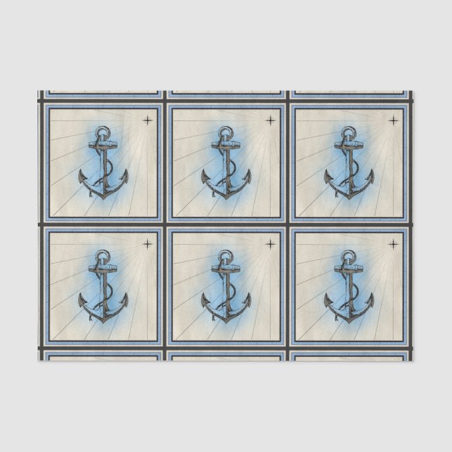 nautisches Ankerpapier Seidenpapier (Vorderseite)