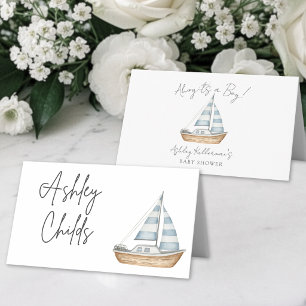 Nautisches Babyshower Platzkarte