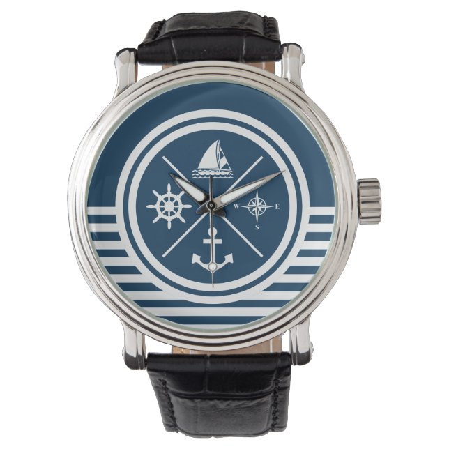 Nautisches Design Armbanduhr (Vorderseite)