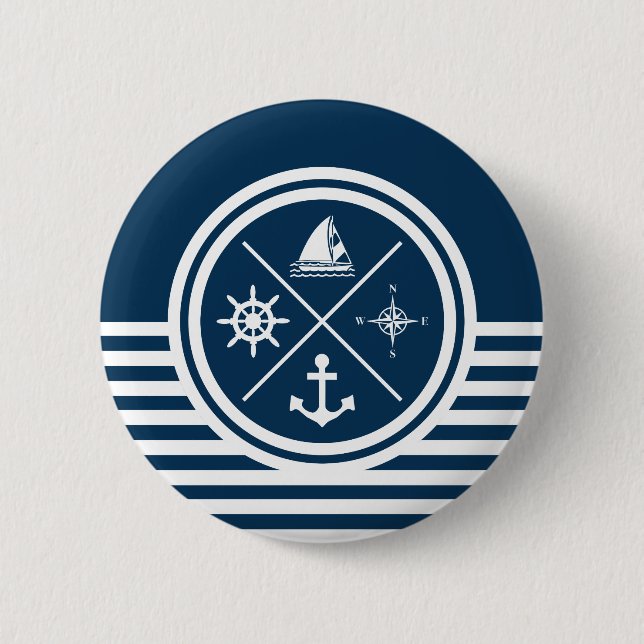 Nautisches Design Button (Vorderseite)