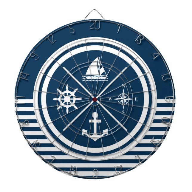 Nautisches Design Dartscheibe (vorne)