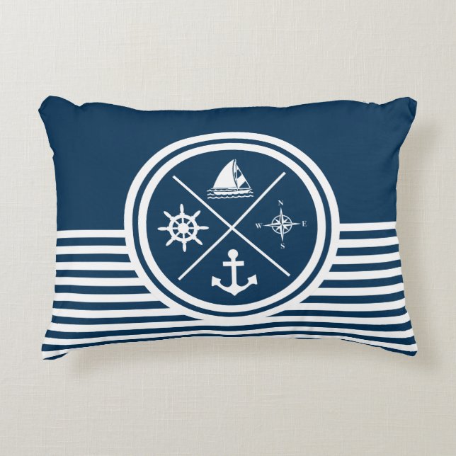 Nautisches Design Dekokissen (Vorderseite)