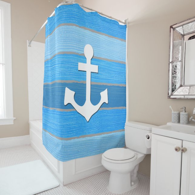 Nautisches Design Duschvorhang (Beispiel)