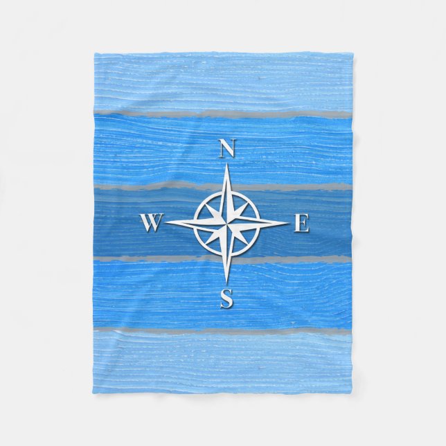 Nautisches Design Fleecedecke (Vorderseite)