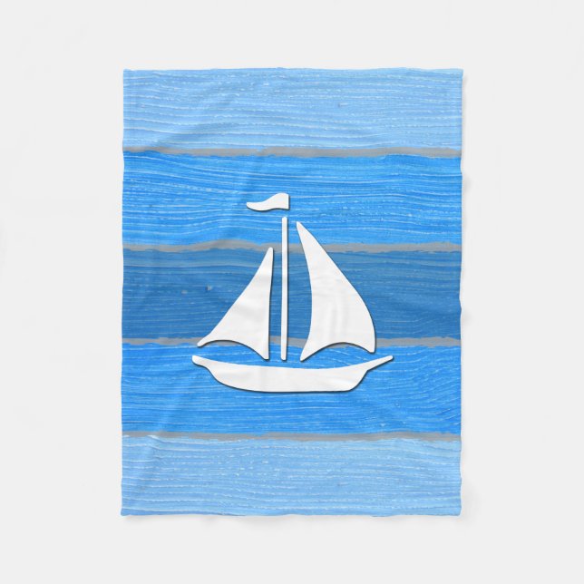 Nautisches Design Fleecedecke (Vorderseite)