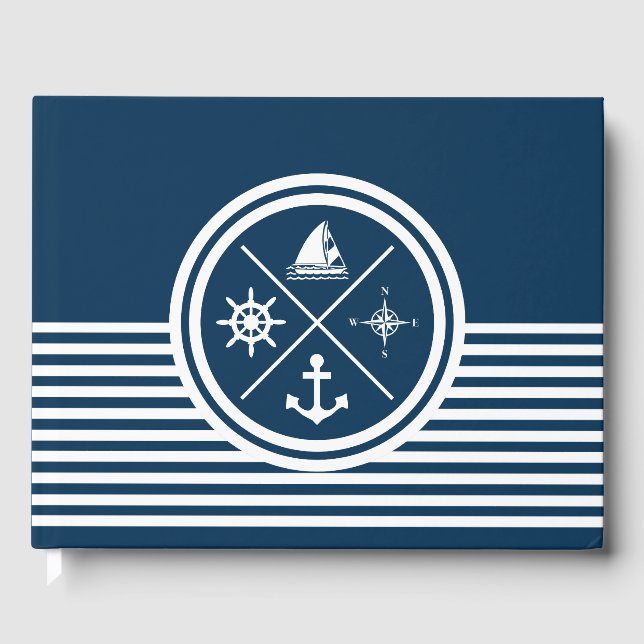 Nautisches Design Gästebuch (Vorderseite)