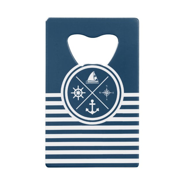 Nautisches Design Geldbeutel Flaschenöffner (Vorderseite)