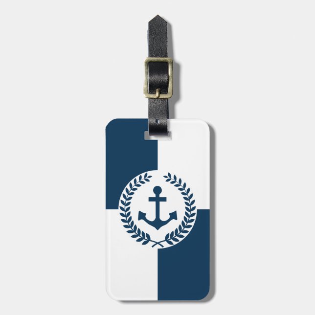 Nautisches Design Gepäckanhänger (Vorderseite vertikal)
