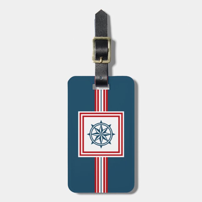 Nautisches Design Gepäckanhänger (Vorderseite vertikal)