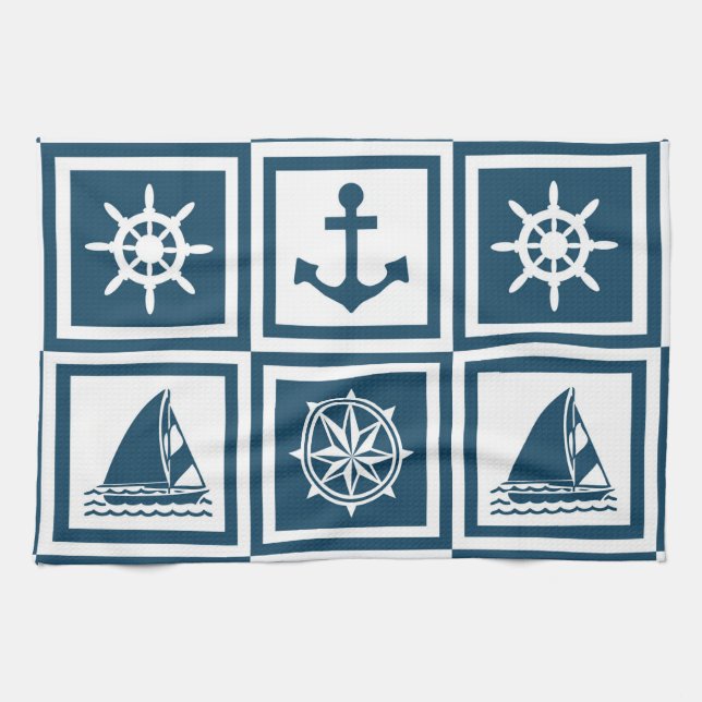 Nautisches Design Handtuch (Horizontal)