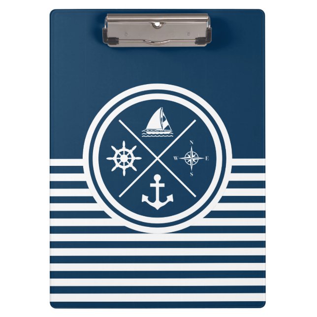 Nautisches Design Klemmbrett (Vorderseite)