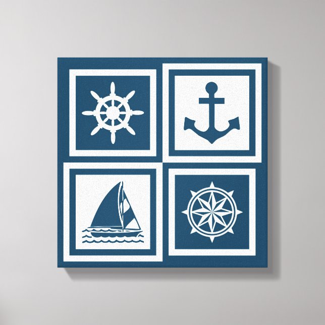Nautisches Design Leinwanddruck (Vorderseite)