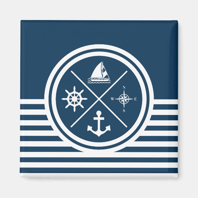 Nautisches Design Magnet (Vorne)