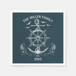 Nautisches Design mit Meereslandschaft Serviette