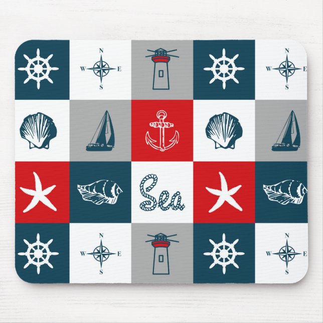 Nautisches Design Mousepad (Vorne)
