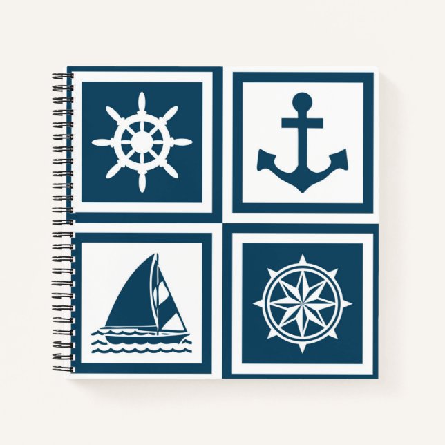 Nautisches Design Notizbuch (Vorderseite)