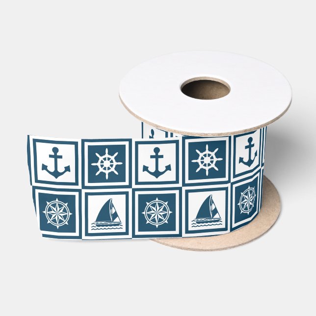Nautisches Design Satinband (Spule)