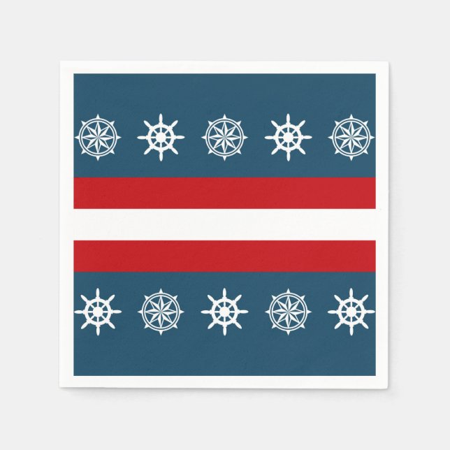 Nautisches Design Serviette (Vorderseite)