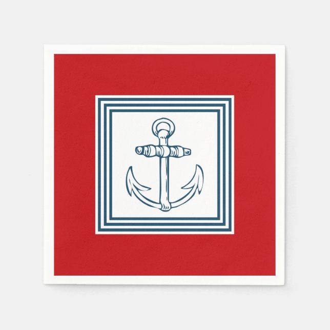 Nautisches Design Serviette (Vorderseite)