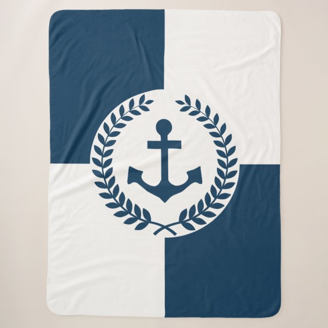 Nautisches Design Sherpadecke (Vorderseite)