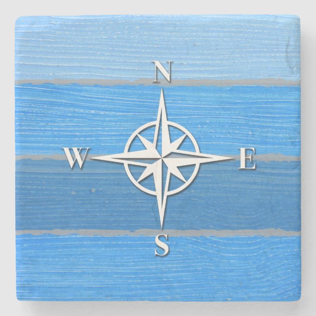 Nautisches Design Steinuntersetzer (Vorderseite)