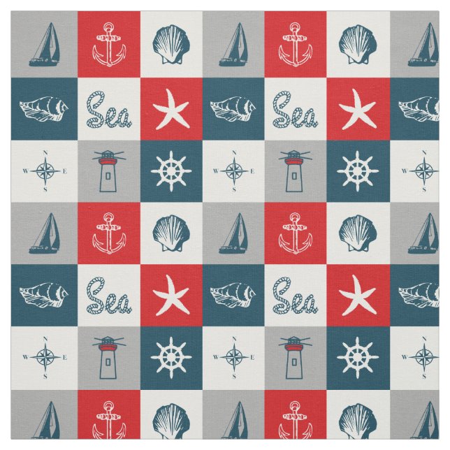 Nautisches Design Stoff (Muster)