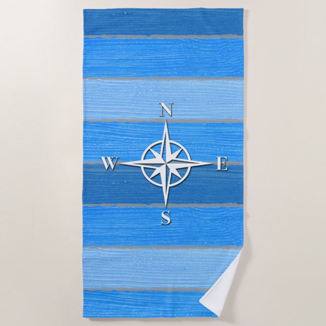 Nautisches Design Strandtuch (Vorderseite)