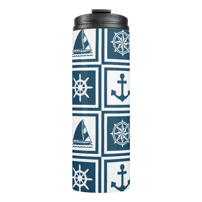 Nautisches Design Thermosbecher (Vorderseite)