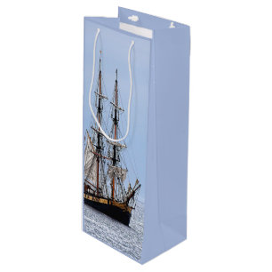 Nautisches Fischerboot Blaue Himmel Geschenktüte Für Weinflaschen