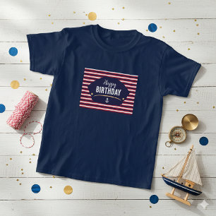 Nautisches Geburtstags-T-Shirt für Kinder – Navy u T-Shirt