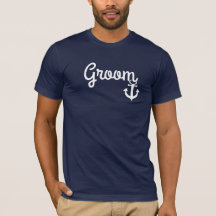 Nautisches Hochzeitsgroom-T-Shirt mit Anker